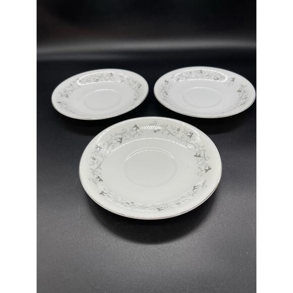 Vintage Moon Mist Fine China Set of 3 Saucers # 3000 Made in Japan - Picture 1 of 6